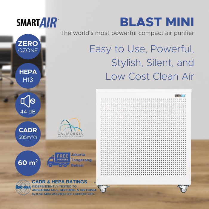 Máy lọc không khí công suất cao cho không gian rộng lên đến 85m2 Blast Mini Air Purifier