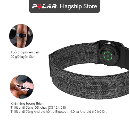 Dây Đeo Tay Cảm Biến Đo Nhịp Tim Polar Verity Sense - Bảo hành chính hãng 12 tháng
