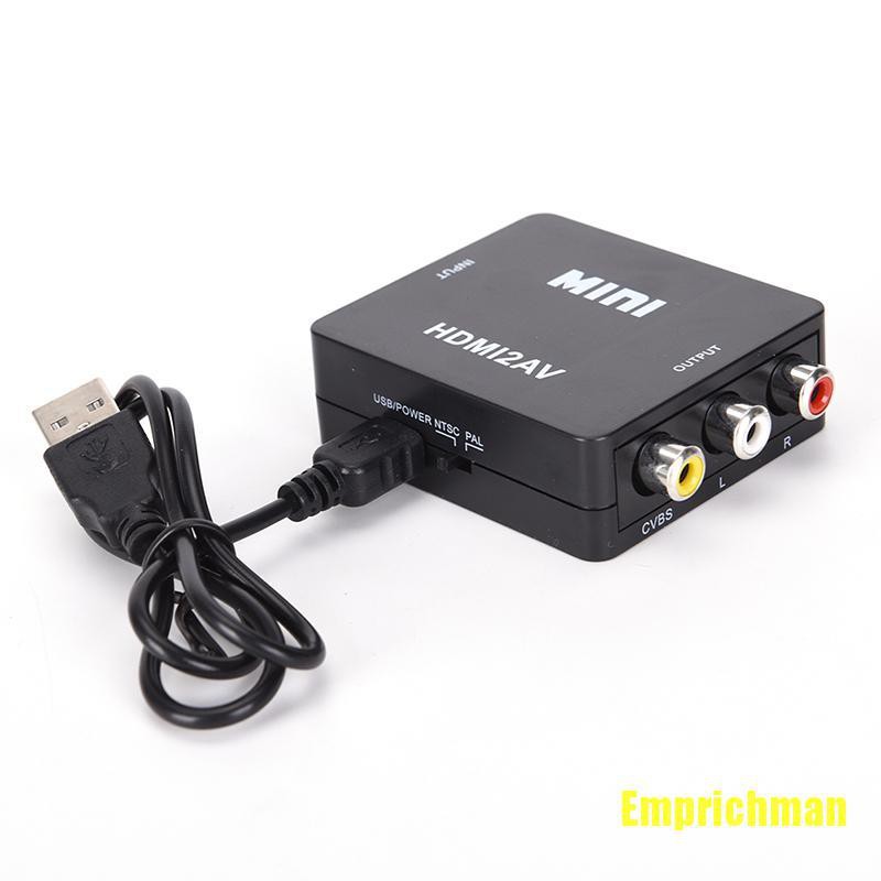 Bộ Chuyển Đổi Tín Hiệu HDMI Sang RCA AV / CVBS HD 1080p Mini HDMI 2AV