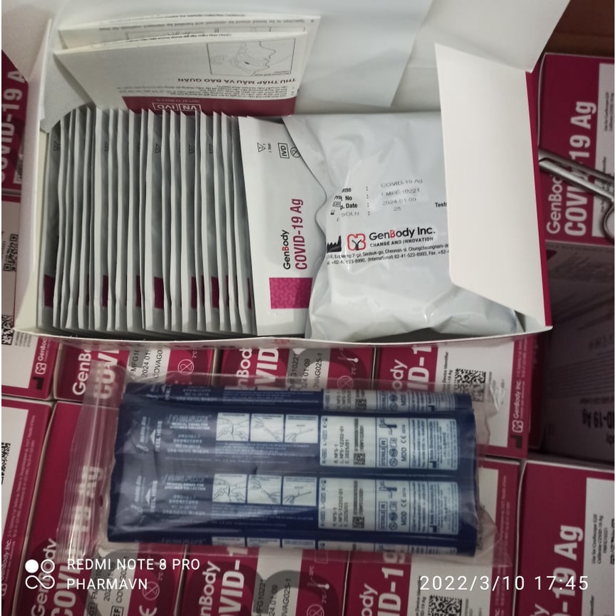 Kit test nhanh Covid genbody Hàn Quốc chính hãng (1 bộ cho 1 lần test)