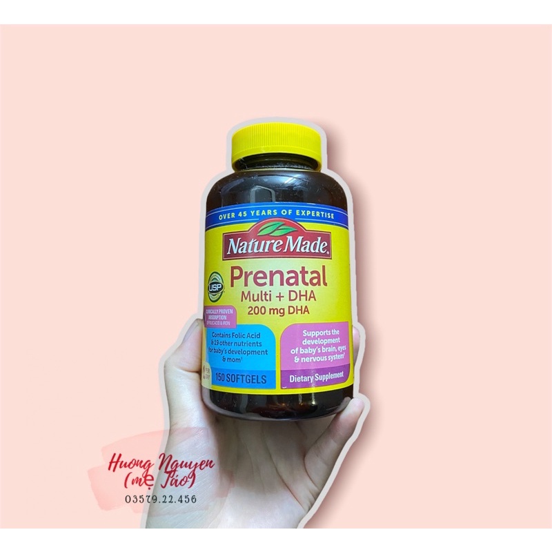 Vitamin bà bầu Prenatal + DHA Nature Made