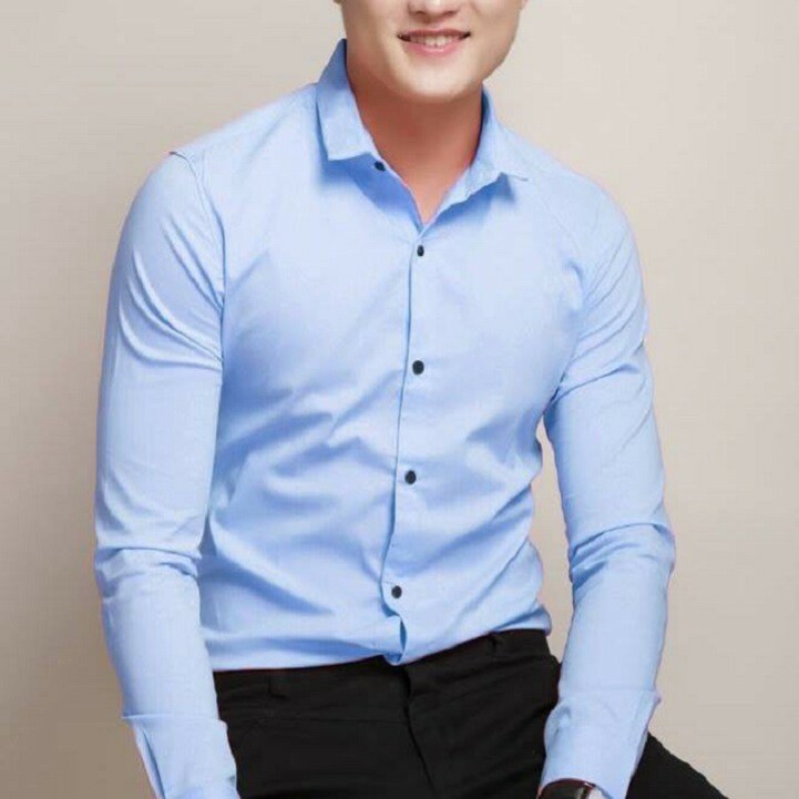 (TRỢ GIÁ KHỦNG) Áo Sơ Mi Trơn Body Nam Hàn quốc SM0005 | BigBuy360 - bigbuy360.vn