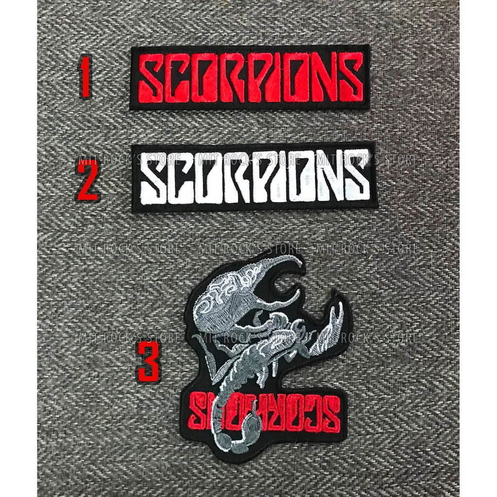 Patch Scorpions - Hình ủi lên Quần, áo, ba lô, túi, nón…Hàng Thái Lan, đường chỉ may dày, xịn và đẹp.