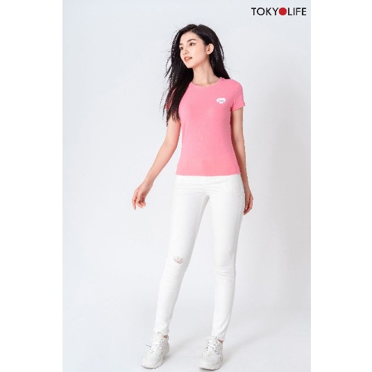 [Mã WABRSWK giảm 10% đơn 250K] Áo T-Shirt Nữ TOKYOLIFE cổ tròn ngắn tay I9TSH524I