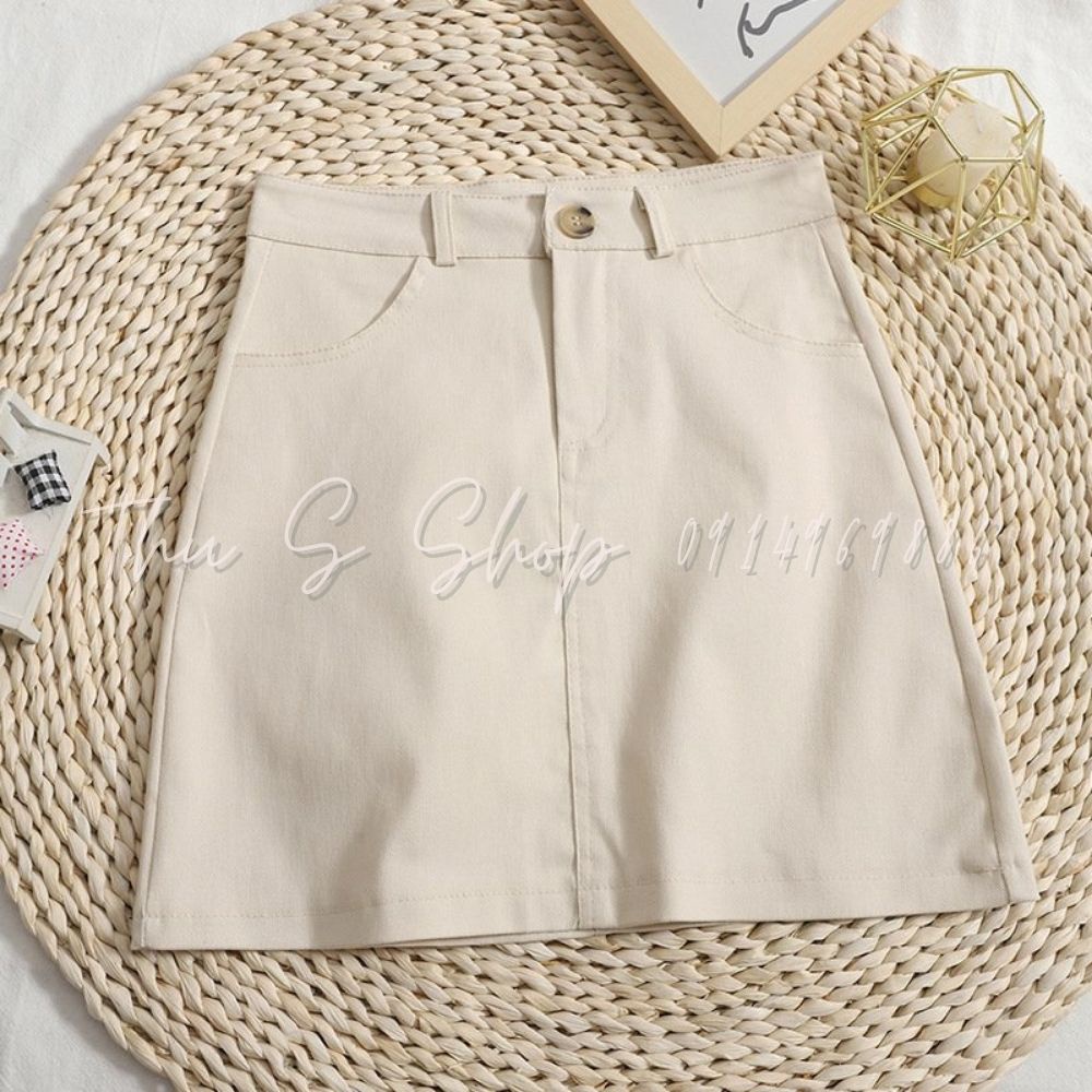 Chân Váy Chữ A Kaki BIG SIZE có lót trong dày dặn mềm đẹp Váy bassic công sở, đi làm đi chơi THUS509