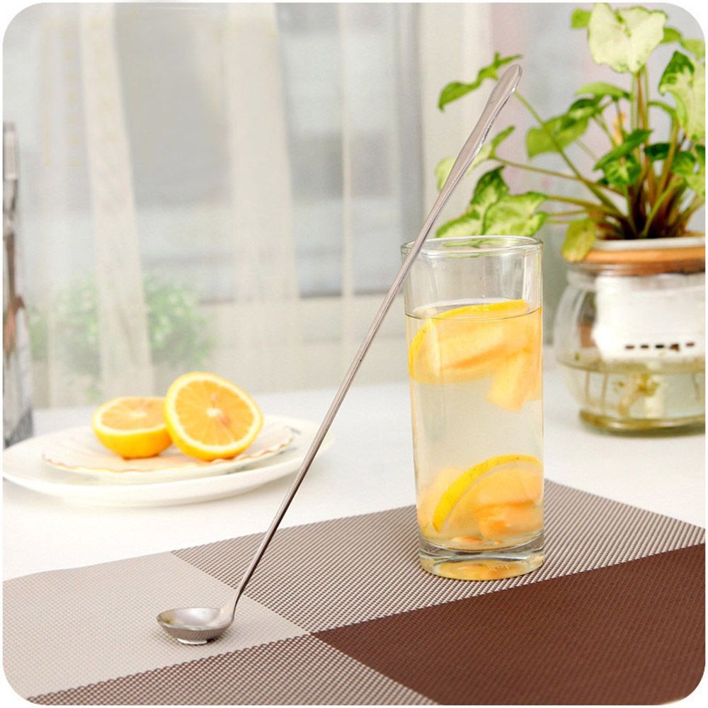 Muỗng Cà Phê Bằng Thép Không Gỉ Cán Dài Nhiều Màu Sắc