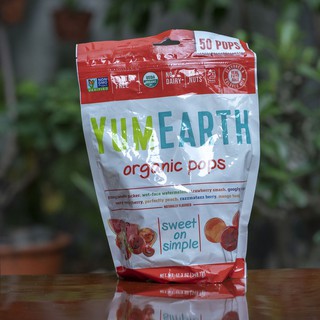 Kẹo mút hữu cơ Yumearth (50 cây)