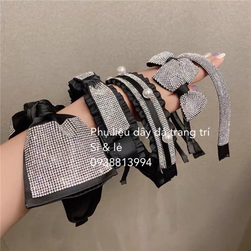 Dây đá trang trí cài tóc, phụ kiện