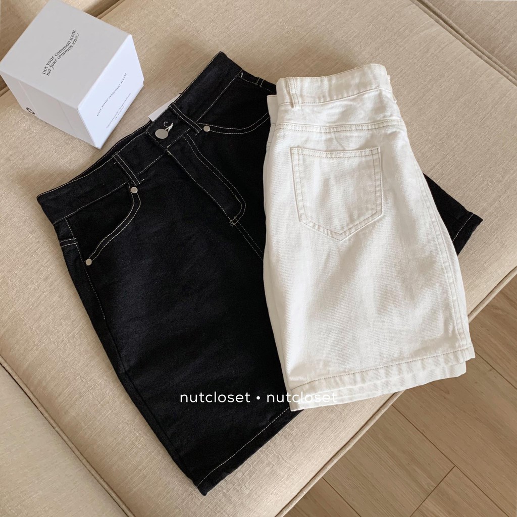 Chân váy jeans chỉ nổi _ CV0028 | BigBuy360 - bigbuy360.vn