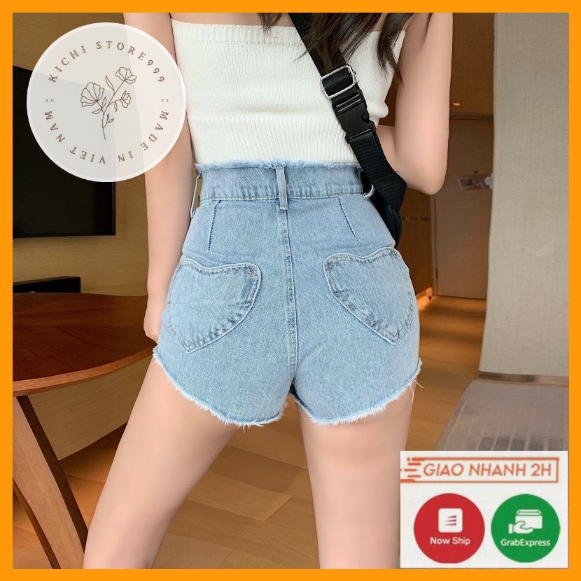 Quần Short Jean Nữ cao cấp Kichistore , Short Jean thiết kế cao cấp nữ M17 | BigBuy360 - bigbuy360.vn