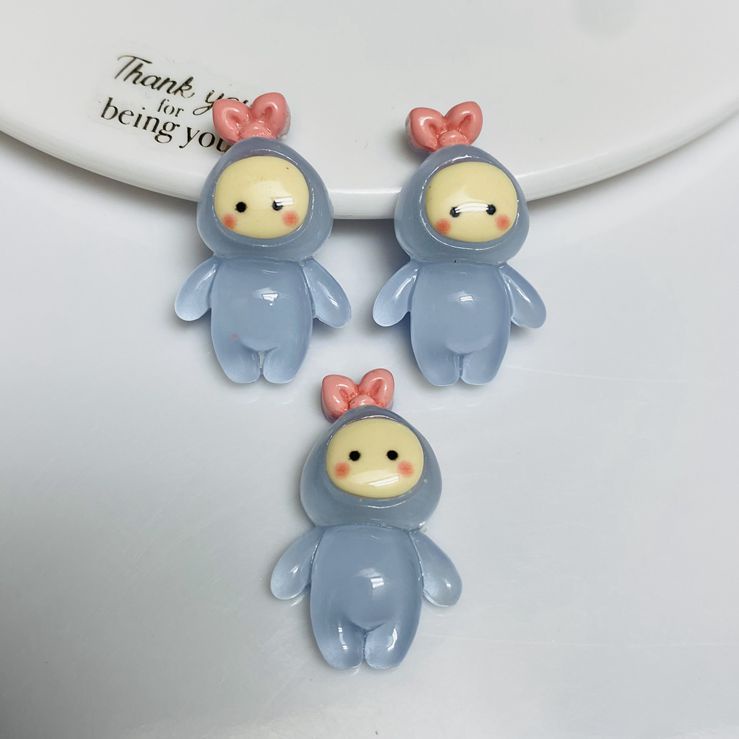 Set 10 Kẹp Tóc Dạ Quang Hình Thú/Thỏ/Vịt/Vịt/Gấu Bằng Nhựa Dạ Quang Độc Đáo DIY