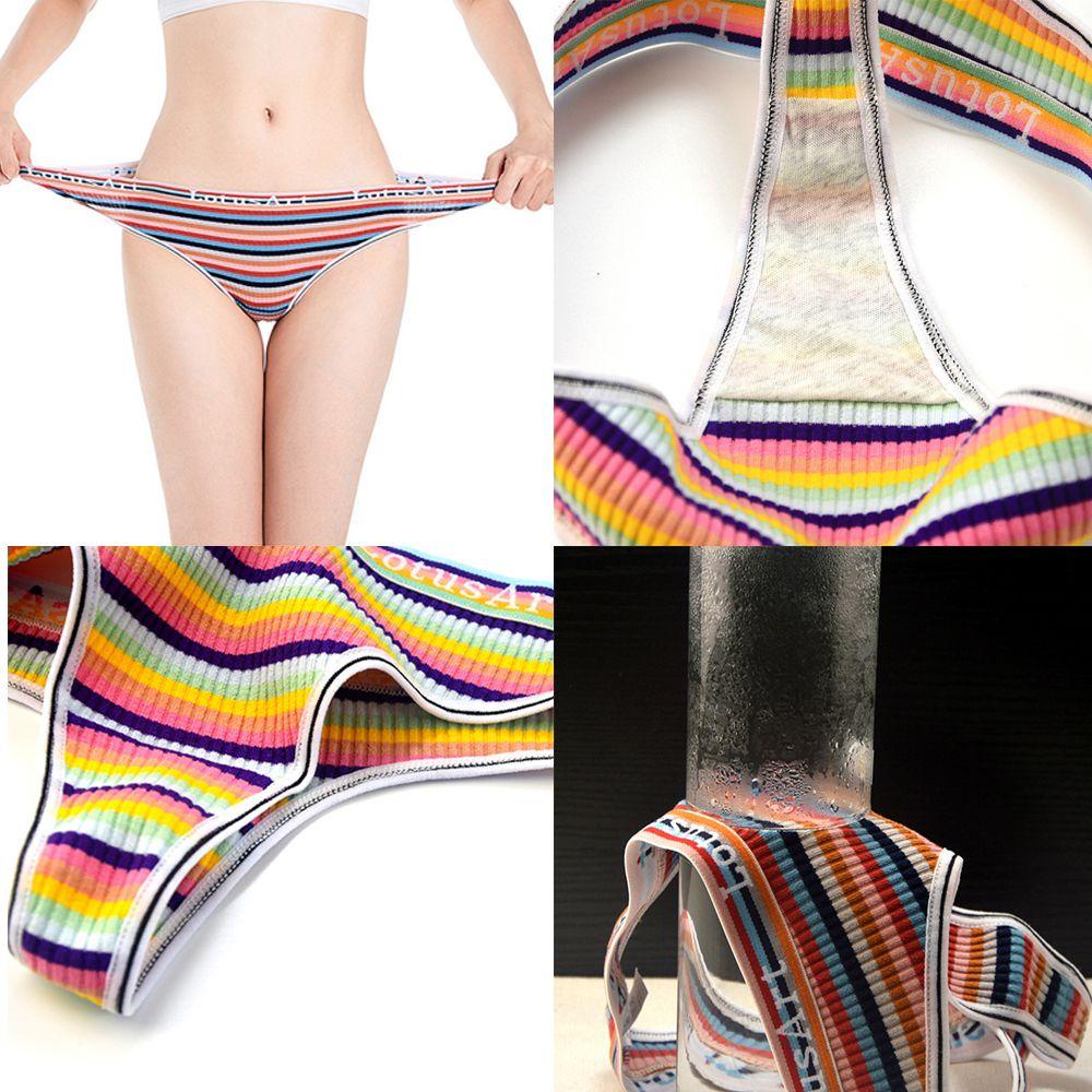 Quần Lót Co Giãn Thoáng Khí In Chữ Màu Sắc Thời Trang Cho Nữ