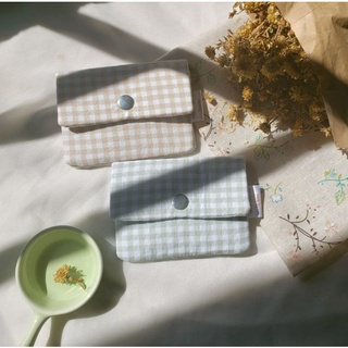 Ví vải nữ nắp gập cầm tay mini mếch may dày đứng dáng phong cách Hàn Quốc