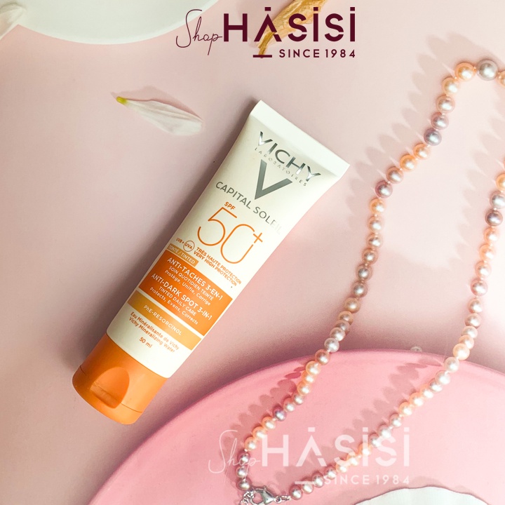 Kem chống nắng VICHY - Capital Soleil Anti-Dark Spot 3in1 SPF50+ 50ml (Màu da) - hàng công ty