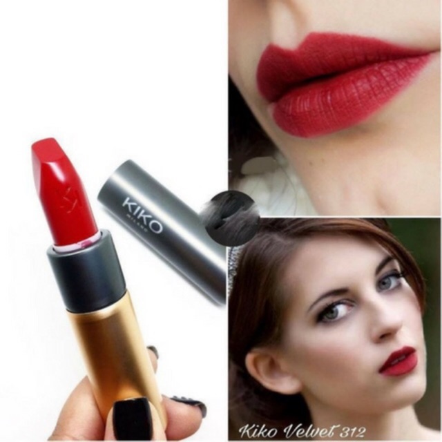 Son KiKo Velvet Passion Matte Lipstick 312 – Đỏ Cherry