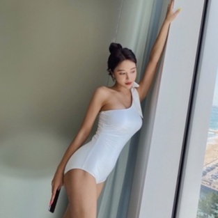 Bikini lệch vai nơ Hàn Quốc (hàng cao cấp)