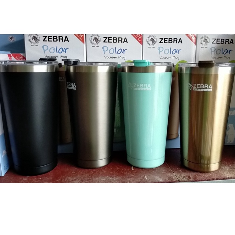 Ly giữ nhiệt inox zebra Thái Lan tặng kèm túi vải có quai đeo 870ml - 112702 màu đỏ