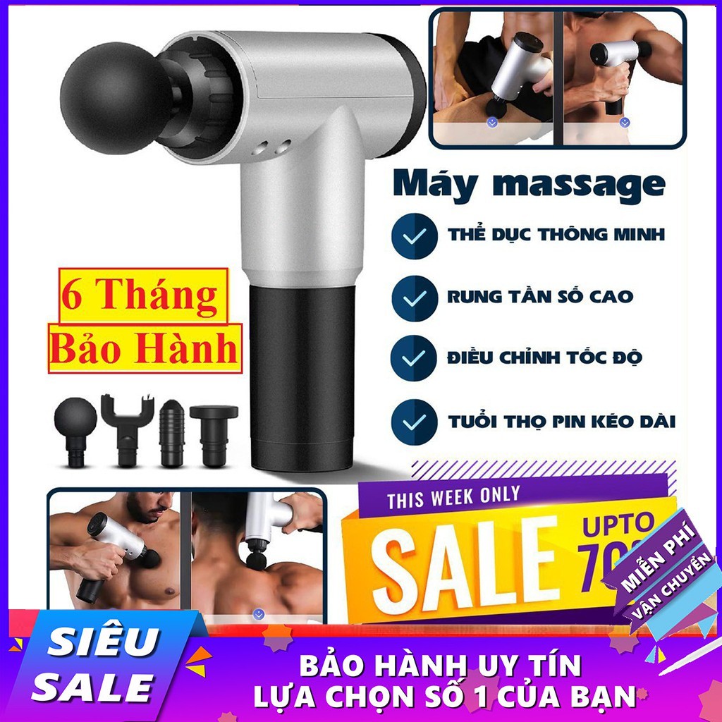 Máy Massage Cầm Tay Fascial Trị Liệu Toàn Thân Cải Thiện Sức Khỏe Người Dùng - Lỗi 1 Đổi 1