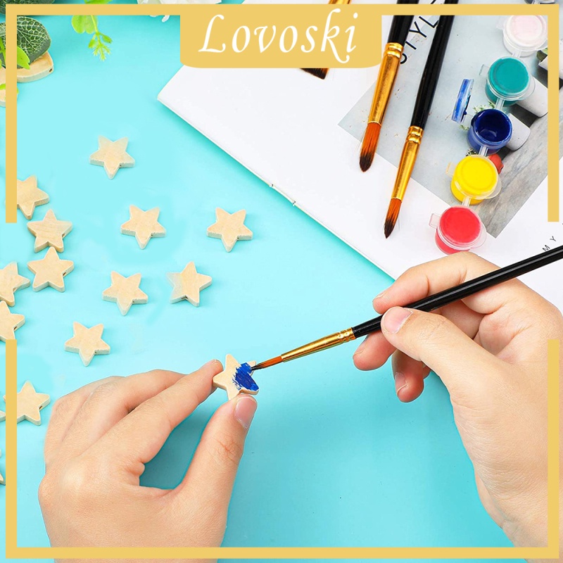 Bộ 50 Hạt Gỗ Dùng Làm Trang Sức Diy