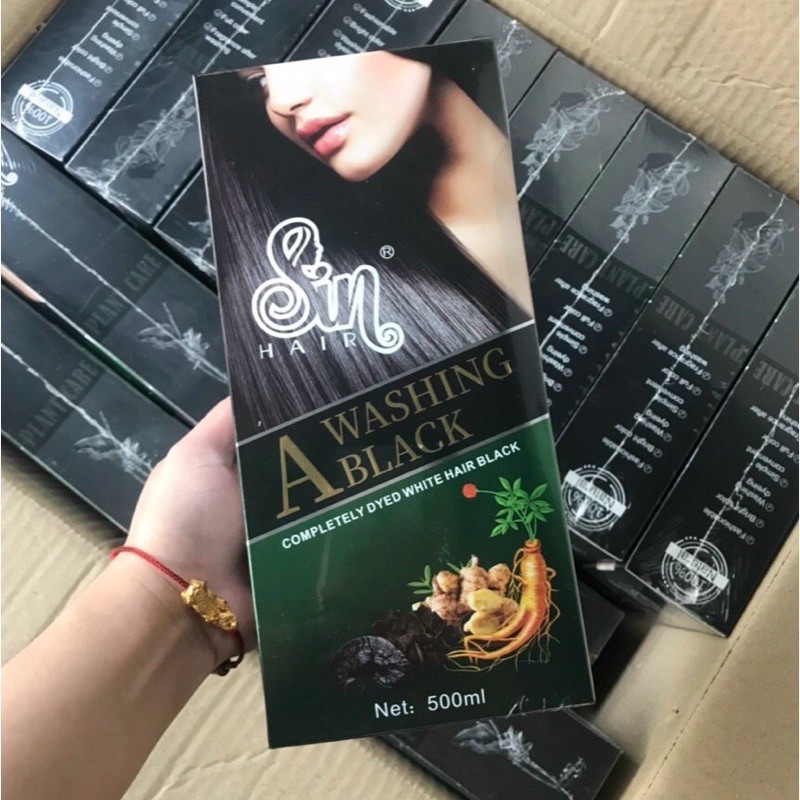 Dầu Gội Thảo Dược Phủ Tóc Bạc Nhân Sâm Sin Hair 500ml hàng chuẩn cty 100% | BigBuy360 - bigbuy360.vn