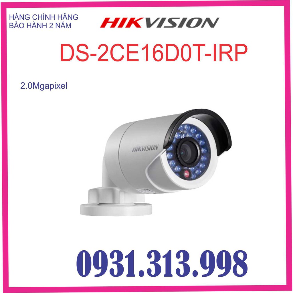 Camera HD-TVI hồng ngoại 2.0 Megapixel HIKVISION DS-2CE16D0T-IRP