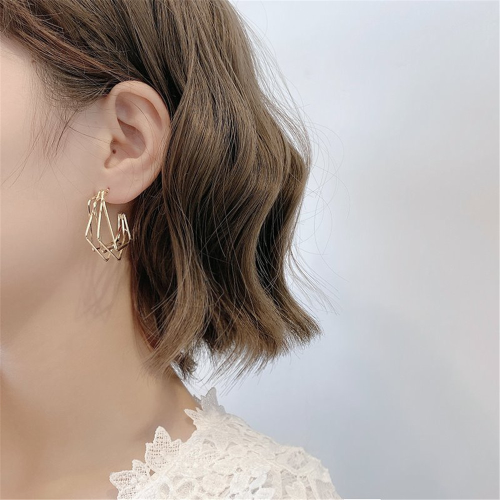 Đôi khuyên tai chốt bạc s925 thiết kế độc đáo thời trang cho nữ Yanqueens Đồ trang sức Quà tặng