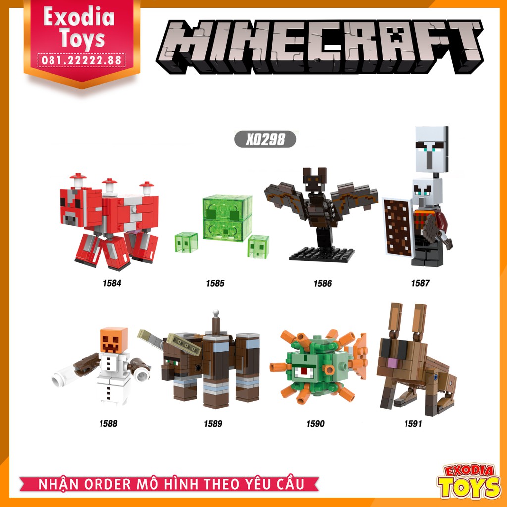 Xếp hình Minifigure nhân vật trò chơi Minecraft - Đồ Chơi Lắp Ghép Sáng Tạo - X0298