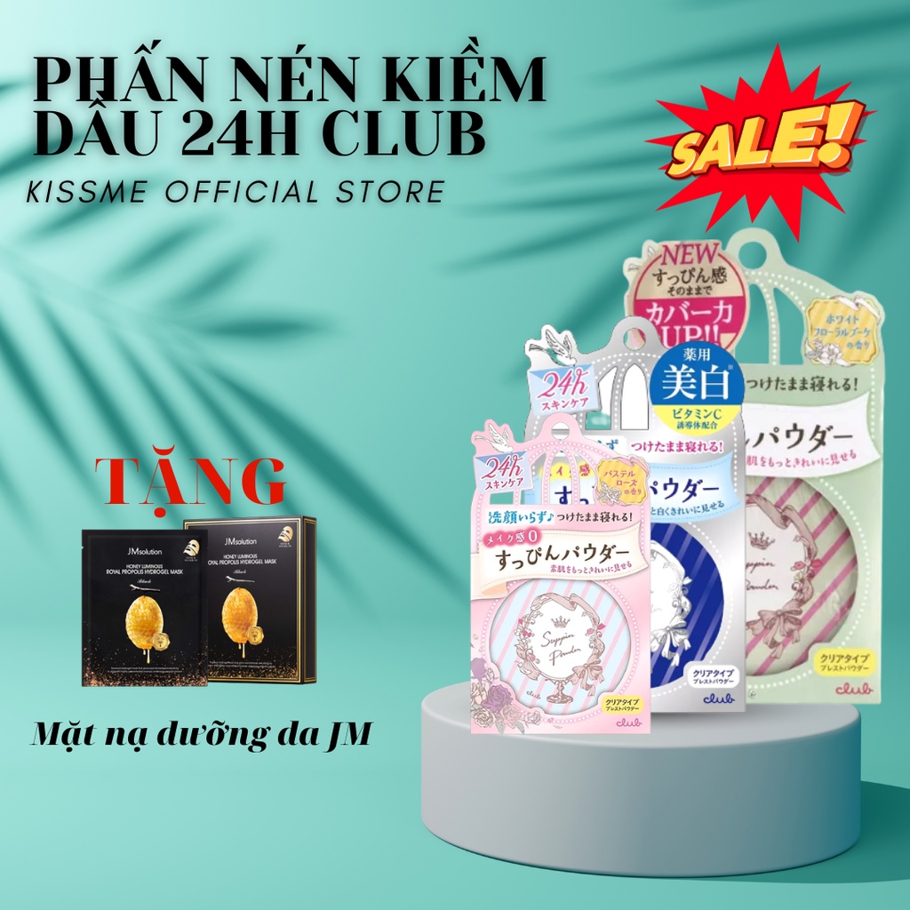 Phấn Nén Kiềm Dầu 24H Che Phủ Tốt Club Suppin Powder Nâng Tone Nhẹ Lành Tính