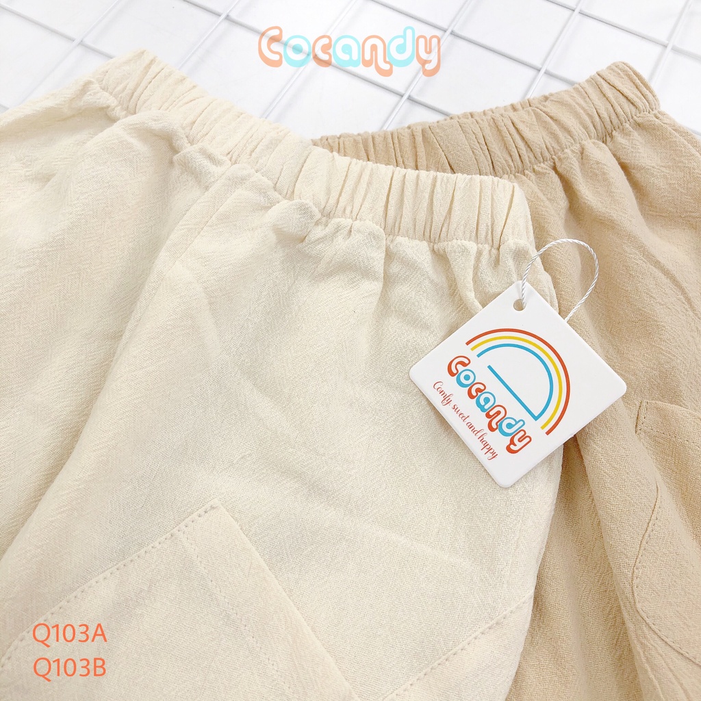 Quần cho bé -Quần dài be thô đũi và Quần dài BE, ĐEN hình COCANDY cho bé của COCANDY mã Q103A,Q152