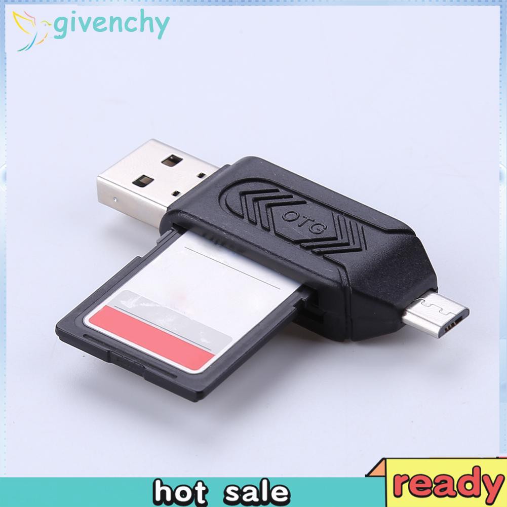 Đầu Đọc Thẻ Nhớ Usb 2.0 Otg Tf / Sd Đa Năng 2 Trong 1