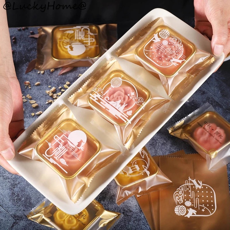 Set 100 Túi Trong Suốt Đựng Bánh Trung Thu / Bánh Quy / Thức Ăn Đa Dạng