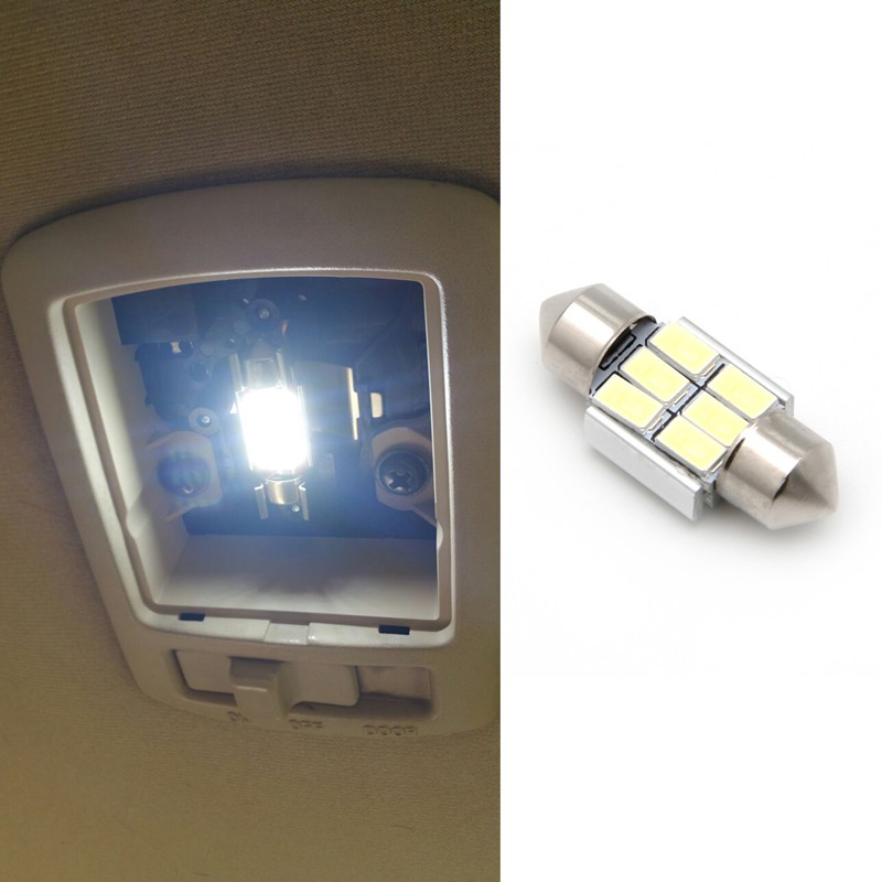 DC Bóng Đèn Led 6 Bóng 5630 Smd 31mm Dc 12v Trang Trí Nội Thất Xe Hơi