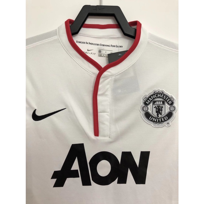 Áo Thun Bóng Đá Tay Ngắn Màu Trắng 2013/2014 Manchester United Chất Lượng Cao