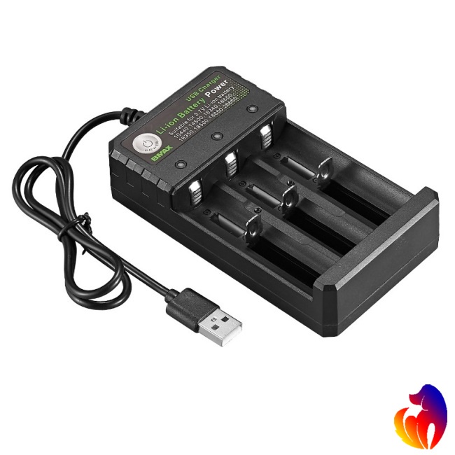 Bộ sạc pin Lithium ba ngăn 18650
