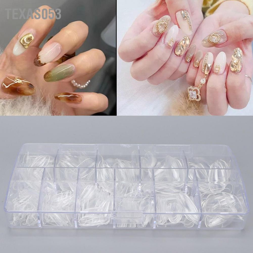 [Hàng mới về] Set 500 móng tay giả acrylic trong suốt chuyên dùng trong salon/ dùng tại nhà cho nữ DIY