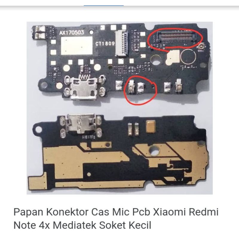 Bảng Mạch Pcb Kết Nối Sạc Cho Xiaomi Redmi Note 4x