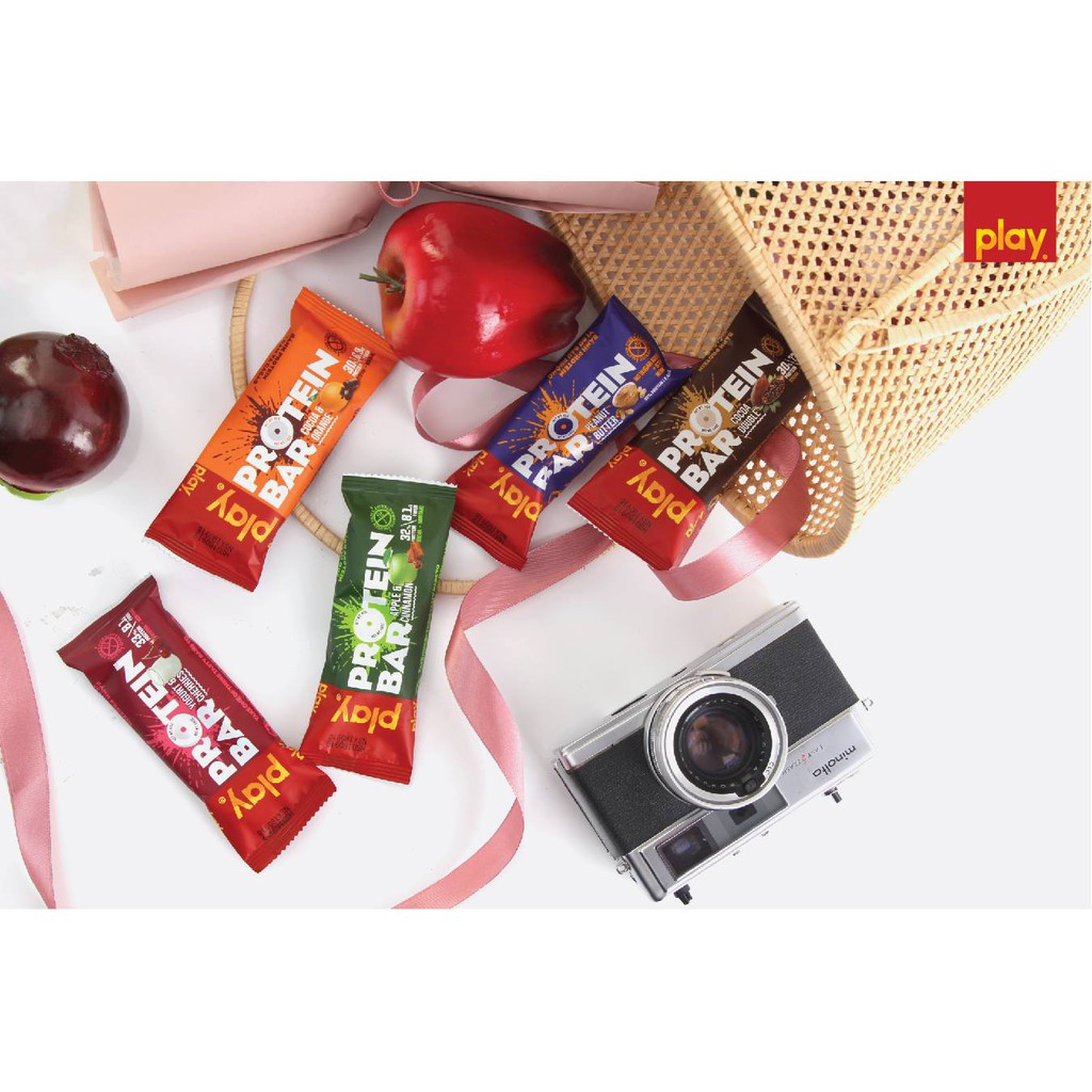 Hộp 12 Thanh Protein PLAY Vị Cam Cacao – PLAY Protein Bar SP3.1