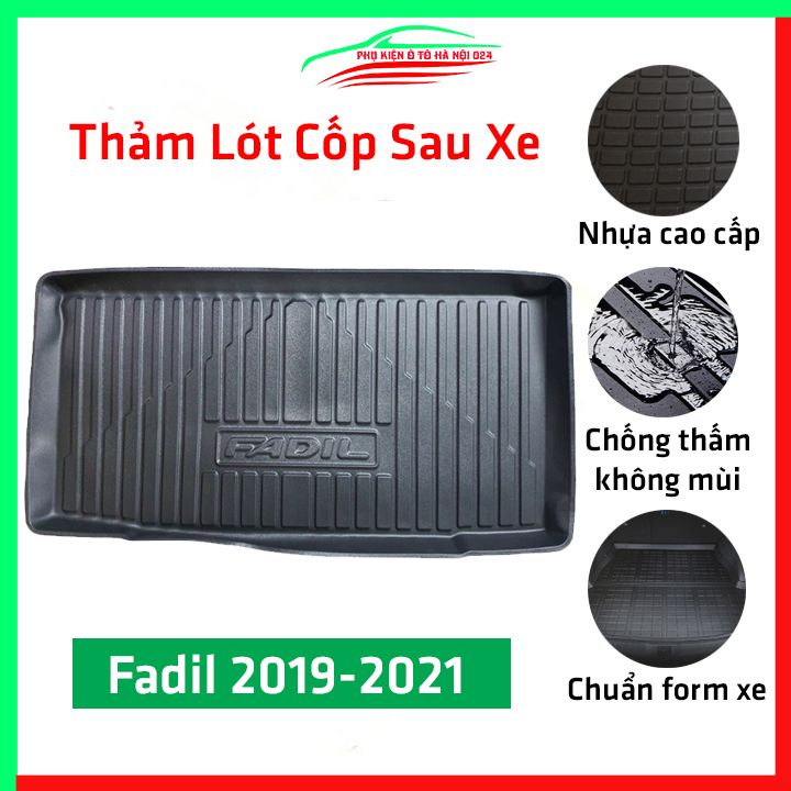 Thảm nhựa lót cốp Vinfast Fadil 2019-2022 nhựa dẻo dày dặn đàn hồi tốt