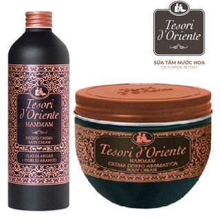 combo sữa tắm 500ml & dưỡng thể 300ml tesori d'oriente  tinh dầu agan