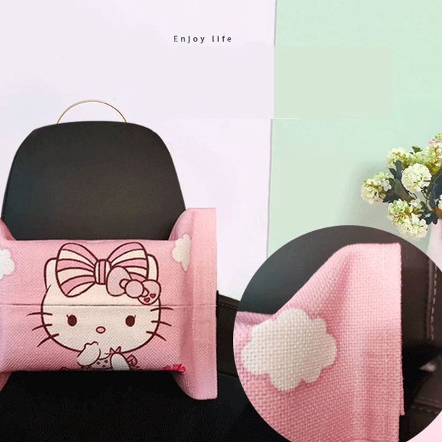 Hộp Đựng Khăn Giấy Gắn Xe Hơi Thiết Kế Dễ Thương Điều Chỉnh Được365