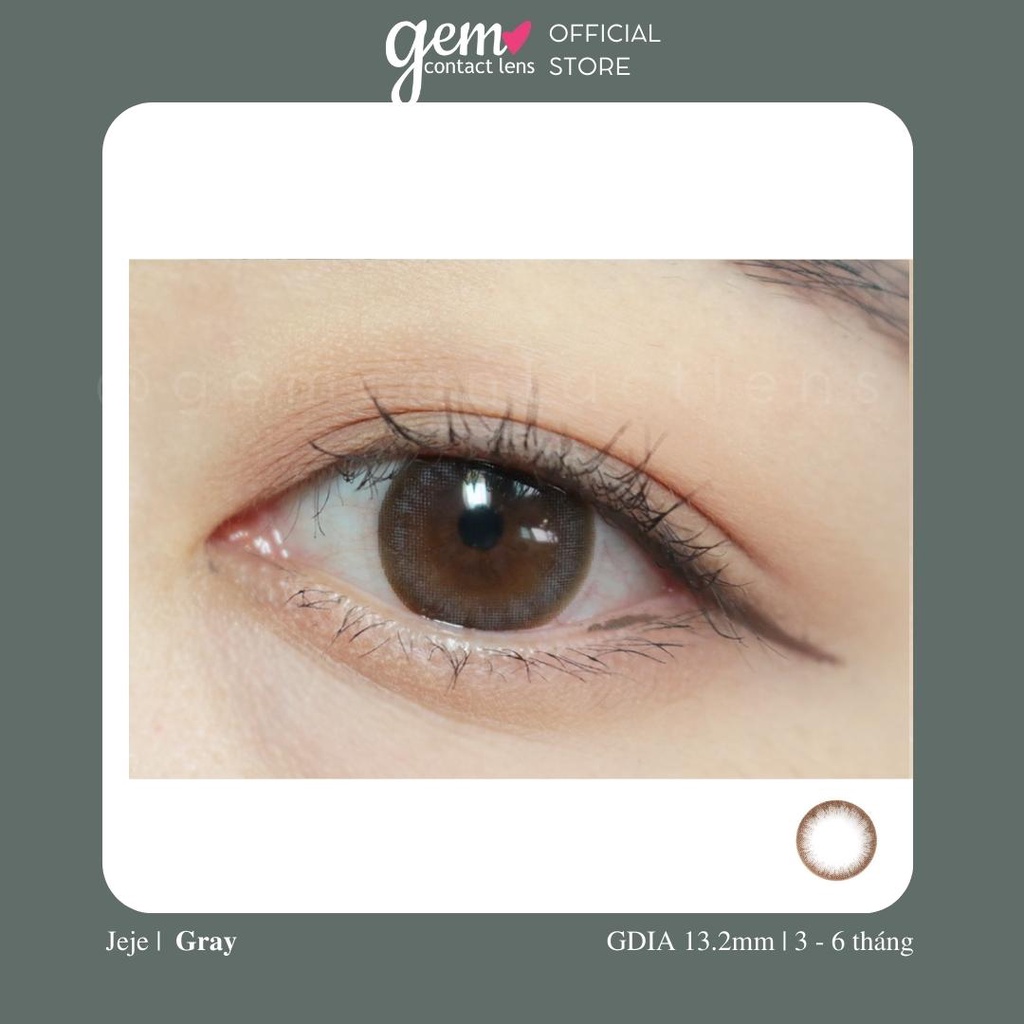 Lens Xám Tự Nhiên Giãn Nhẹ JEJE GRAY OLENS Hsd 3-6 Tháng Cho Mắt Nhạy Cảm