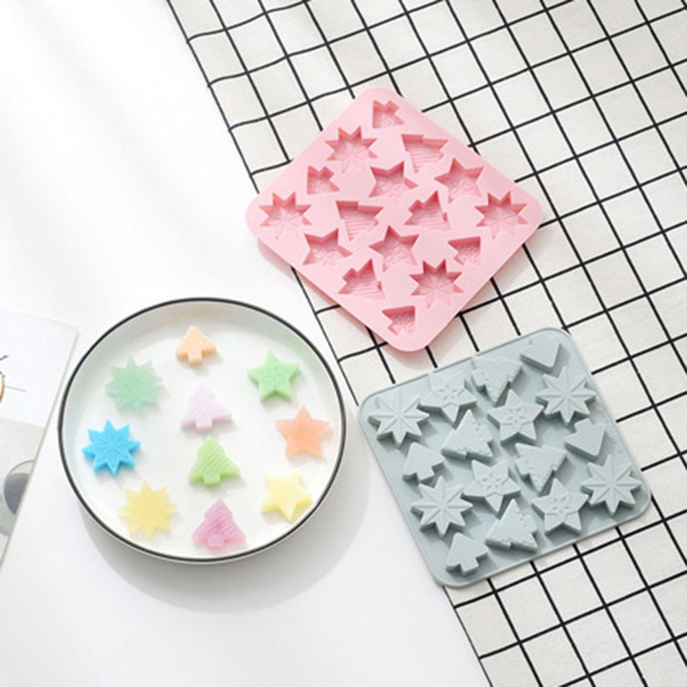 LAKAMIER Khuôn Silicone Làm Bánh &amp; Xà Phòng Hình Cây Thông &amp; Bông Tuyết