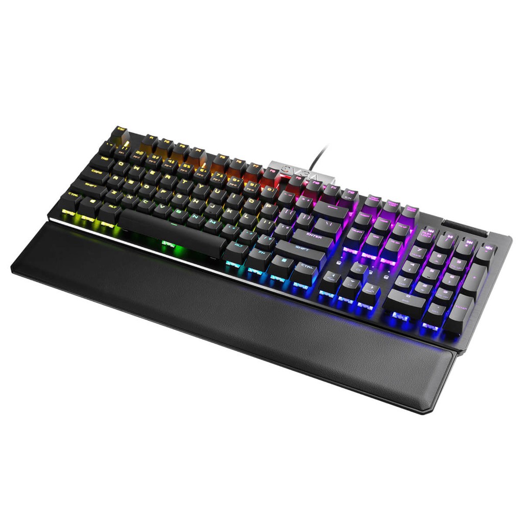 Bàn phím cơ Gaming EVGA Z15 Có kê tay – RGB Backlit LED, Hot Swappable Mechanical Kailh Speed Silver Switches