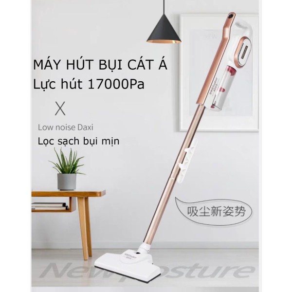 Máy Hút Bụi Cầm Tay Gia Đình 2 trong 1 CÁT Á công suất 600W bộ lọc HEPA Tặng kèm bộ đầu hút TN01