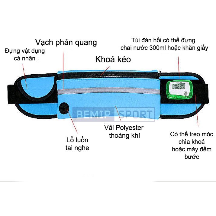Đai chạy bộ, túi đeo hông chạy bộ MAIYE có ngăn đựng chai nước