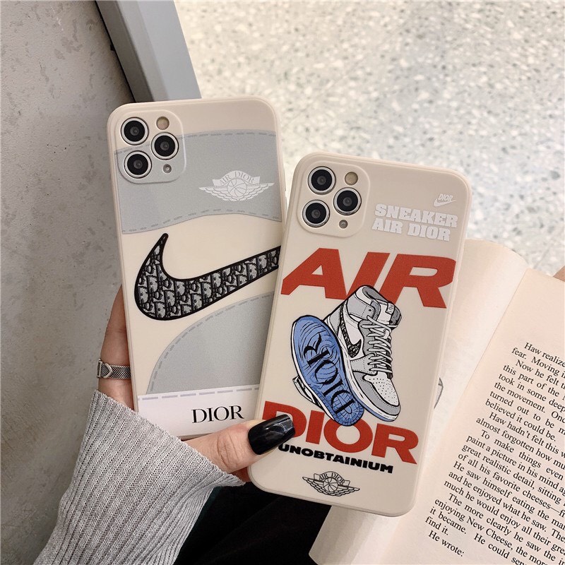 Ốp lưng iphone hÌnh Giày Dior G09 Dẻo Viền Vuông bảo vệ camera iphone 7plus/8plus/x/xs/xsmax/11/12/13/pro/promax