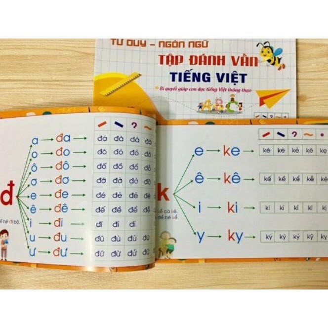 Tập đánh vần chữ cái Tiếng Việt 3-5 tuổi tư duy ngôn ngữ cho bé vào lớp 1