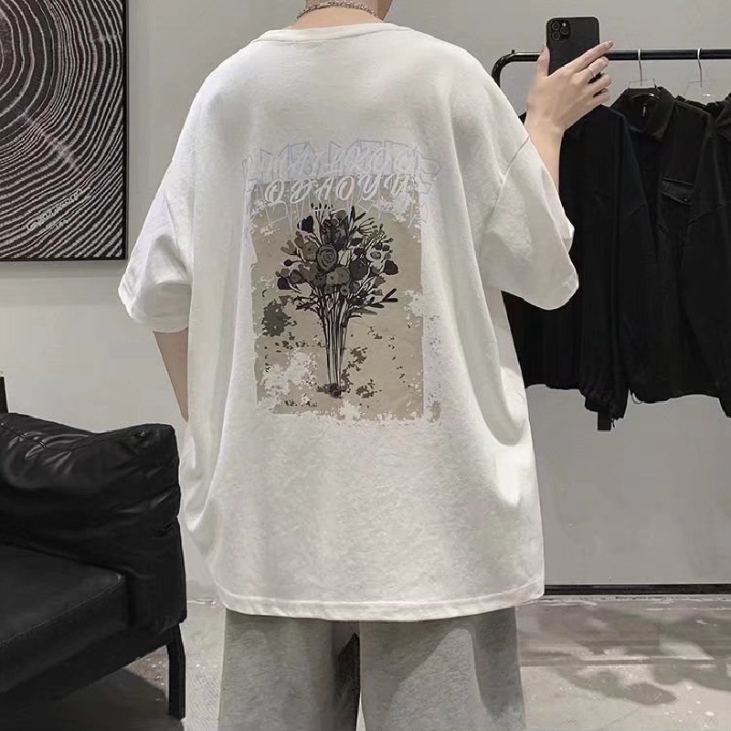 Áo Thun Tay Ngắn Dáng Rộng In Chữ Phong Cách Hip Hop Hàn Quốc Thời Trang Mùa Hè Cho Nam Và Nữ size M-5XL