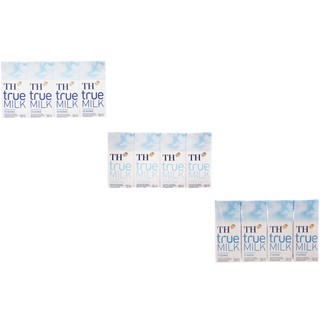 Vỉ 4 hộp sữa tươi tiệt trùng TH true Milk Không đường/Có đường/Ít đường 180ml
