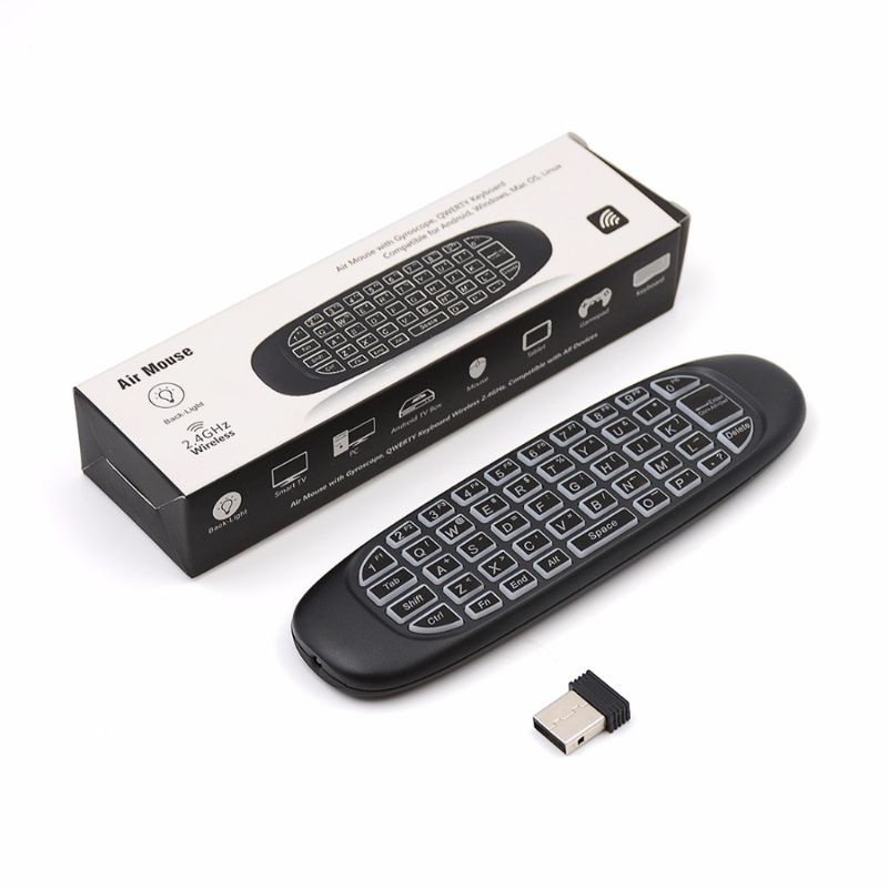 Bàn PhíM Mini Không Dây TíCh HợP ChuộT Bay 2.4G 3D